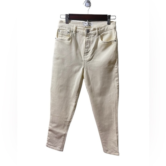 Reformation Mid Rise Skinny Jeans Ivory Size 26 - Picture 2 of 10